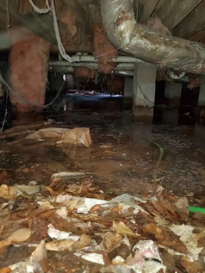 Crawl space flood assessment for Commercial Water Damage Restoration in Skippack