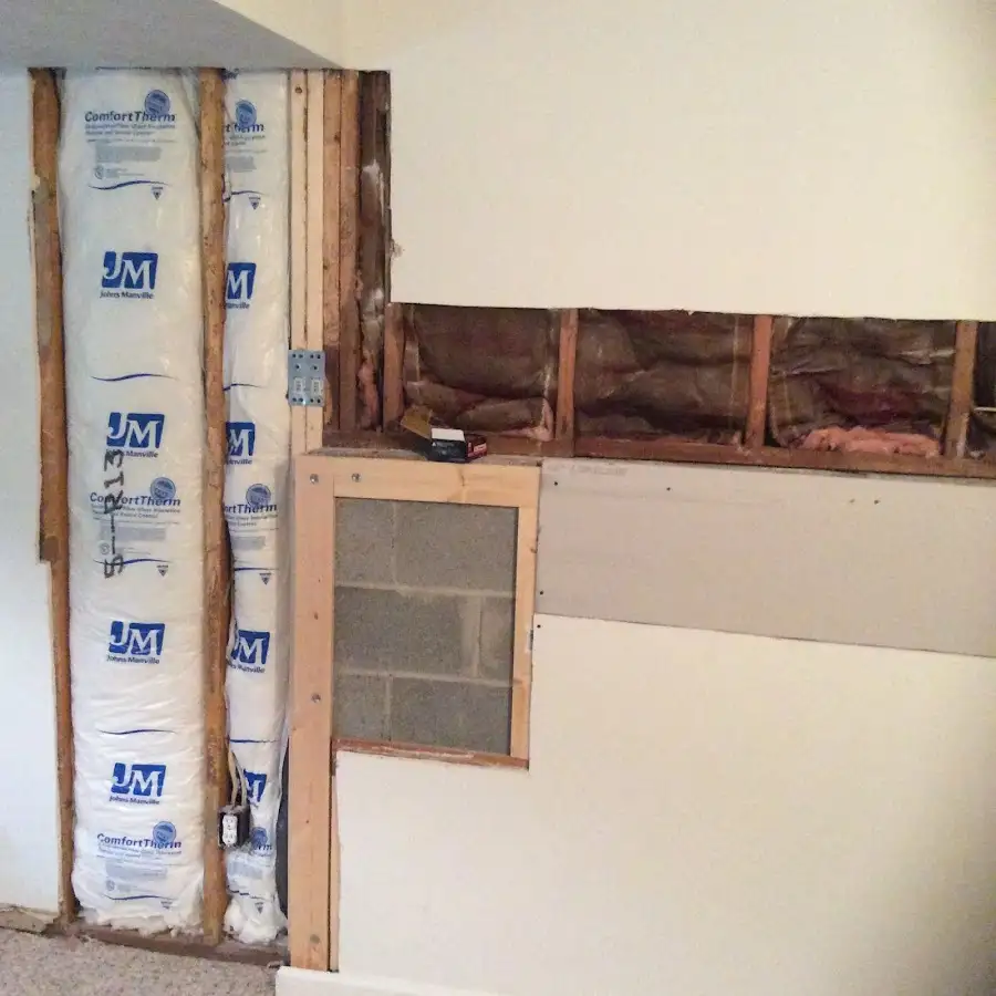 Wall insulation replacement during Contents Cleaning & Restoration in Skippack